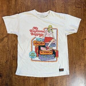 Steven Rhodes My Emotional Baggage white cream t-shirt